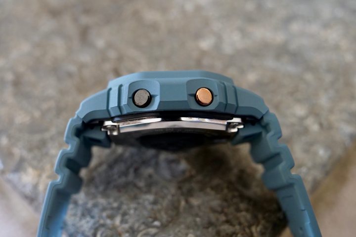 The Casio G-Shock DW-H5600, seen from the side.