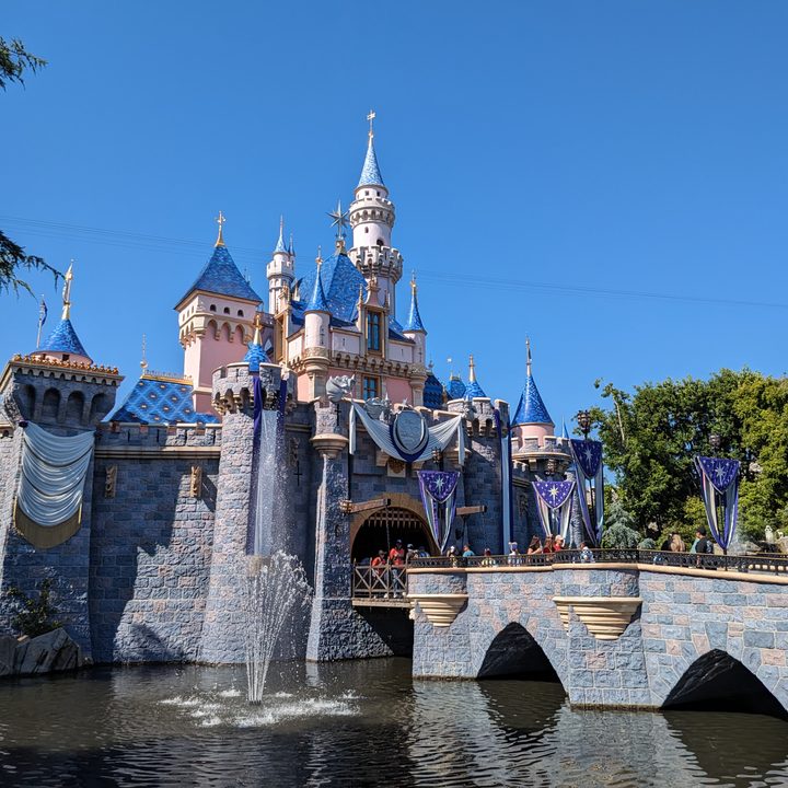Sleeping Beauty Castle at Disneyland taken with Google Pixel Fold main camera.