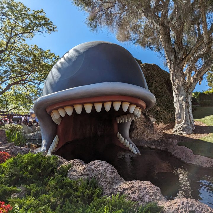 Monstro at Storybook Canals at Disneyland taken with Google Pixel Fold ultrawide camera.