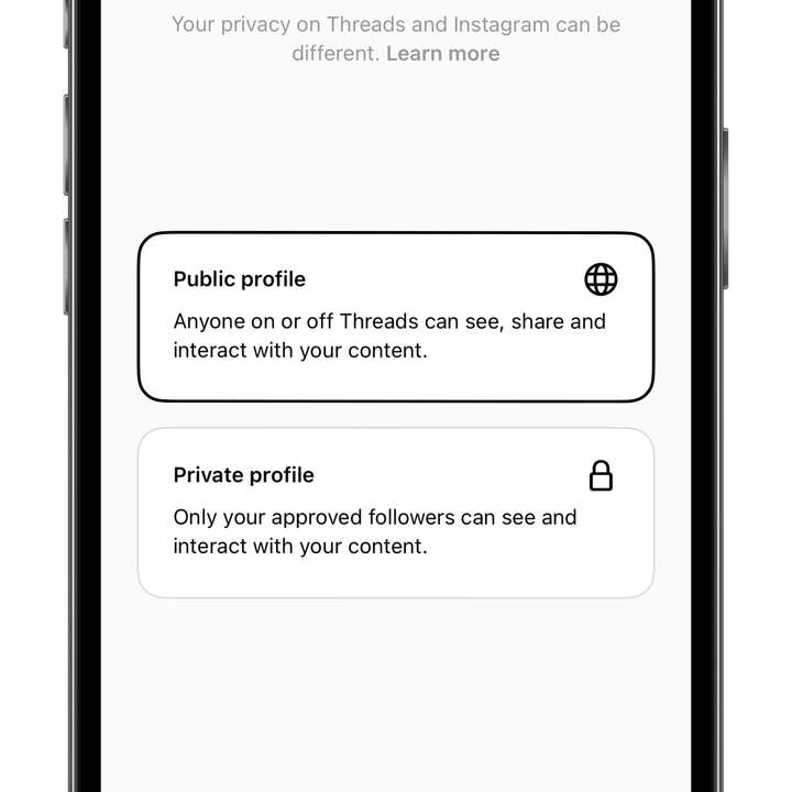 Signing up for an Instagram Threads account.
