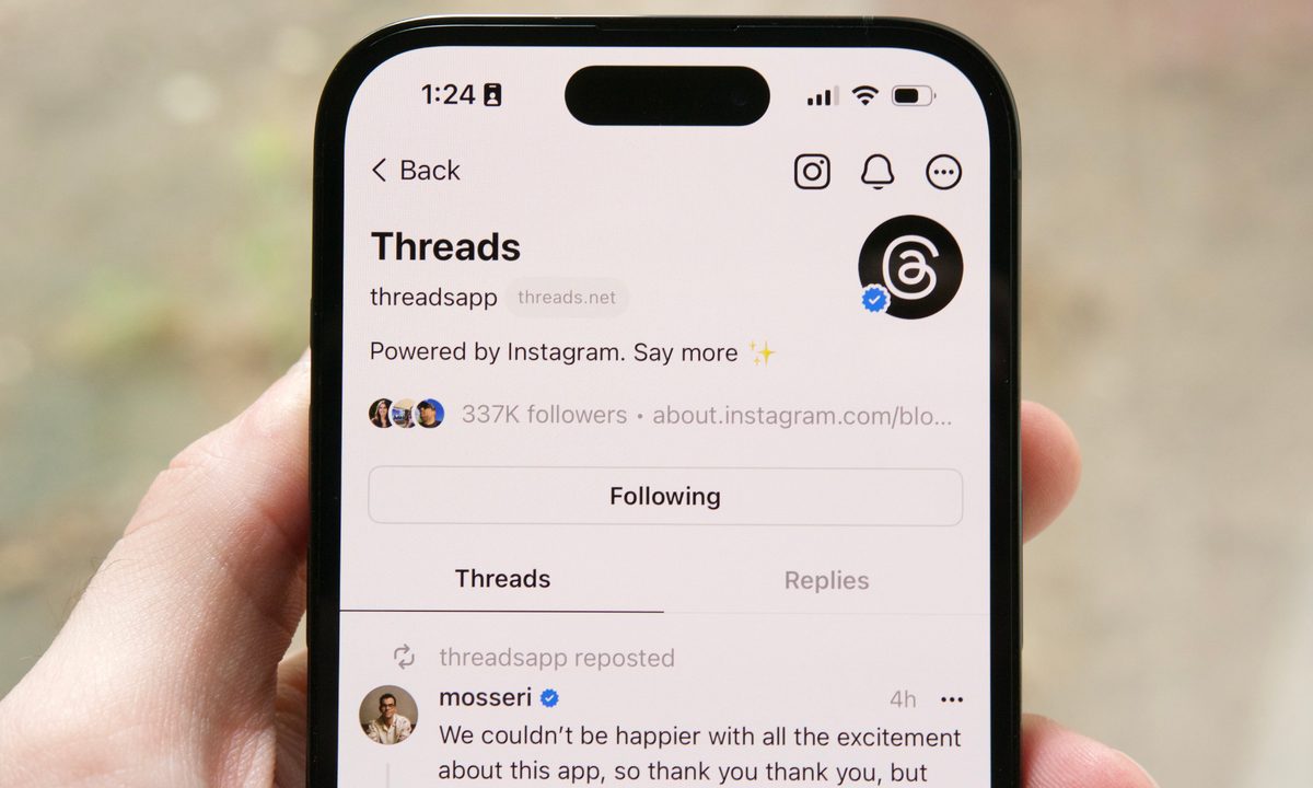 A verified account on Instagram Threads.