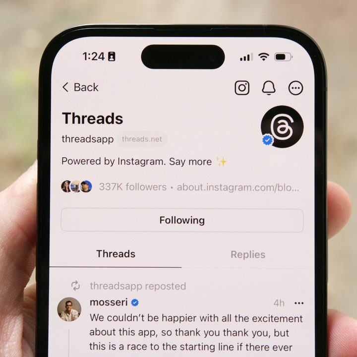 A verified account on Instagram Threads.