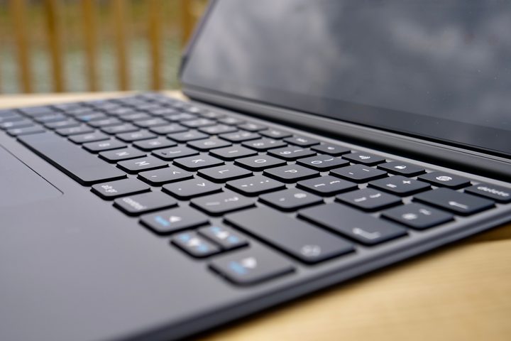 The keys on the Amazon Kindle Fire Max 11's keyboard accessory.