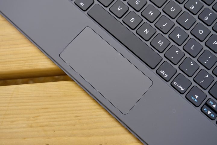The Amazon Kindle Fire Max 11's keyboard and touchpad.
