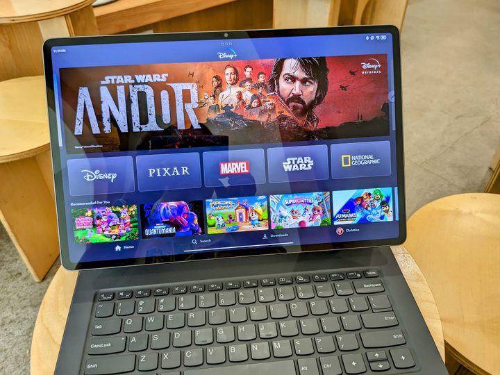 Lenovo Tab Extreme showing Disney Plus.