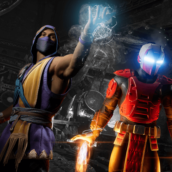 Rain stands next to Sektor in Mortal Kombat 1.