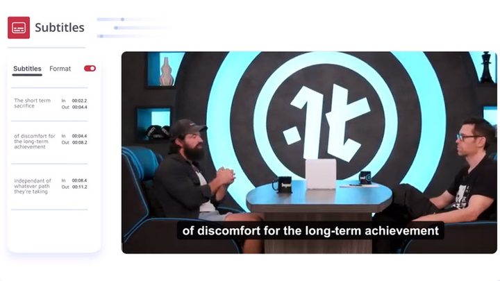 Munch tool adding subtitles.
