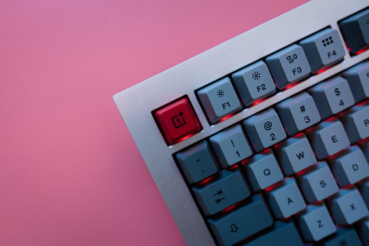 OnePlus logo on the Keyboard 81 Pro.