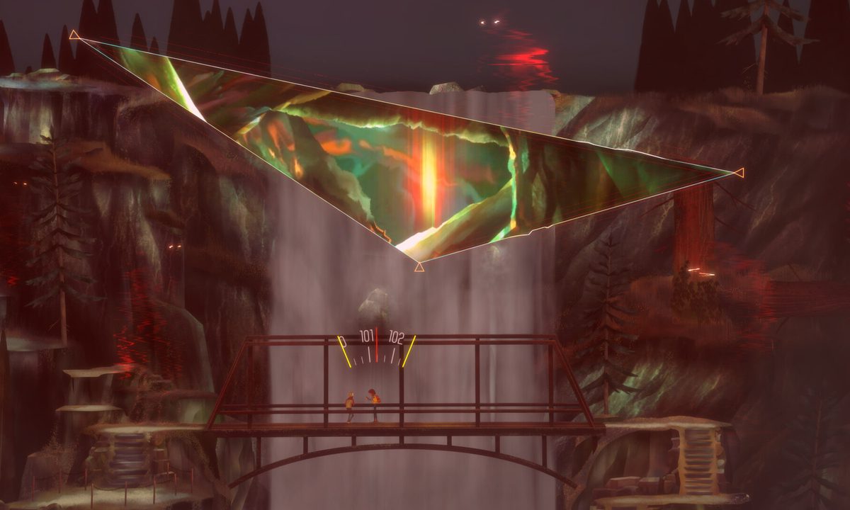 A triangular portal opens up in Oxenfree II: Lost Signals.