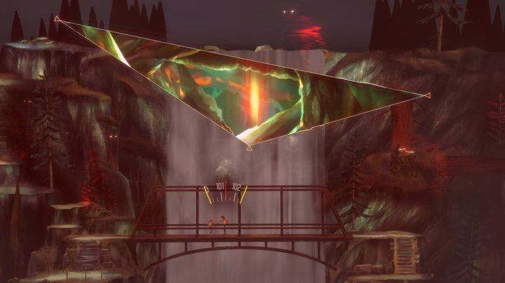 A triangular portal opens up in Oxenfree II: Lost Signals.