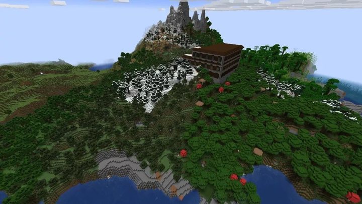 The fortnite map made in minecraft.