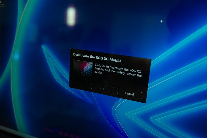 Deactivate button the Asus XG Mobile.