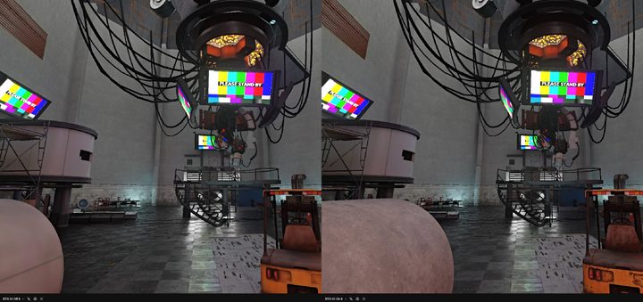 Portal Prelude RTX image comparison.