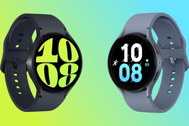 Renders of the Samsung Galaxy Watch 6 and Galaxy Watch 5 next to each other.
