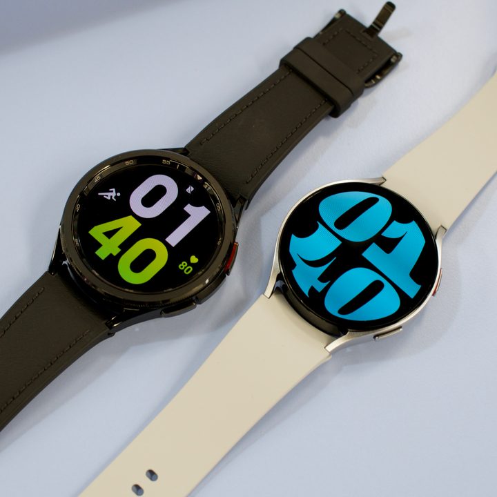 The Samsung Galaxy Watch 6 and Galaxy Watch 6 Classic next to each other.