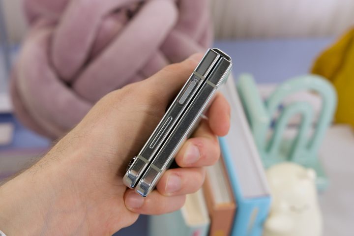The Samsung Galaxy Z Flip 5 folded shut.