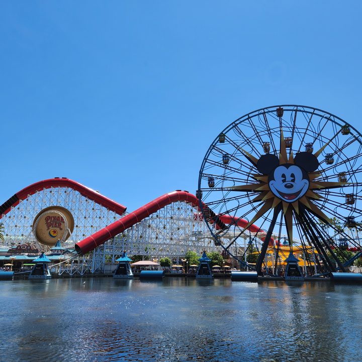 Pixar Pier at Disney California Adventure taken with Samsung Galaxy Z Fold 4 main camera.