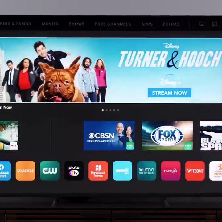 The Vizio SmartCast homescreen.