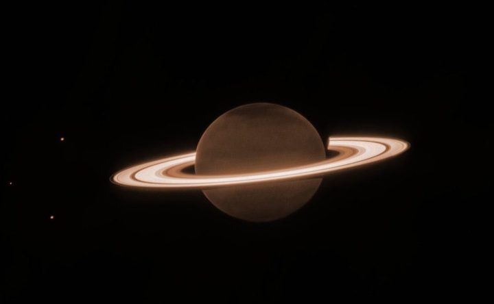 Saturn captured by the James Webb Space Telescope