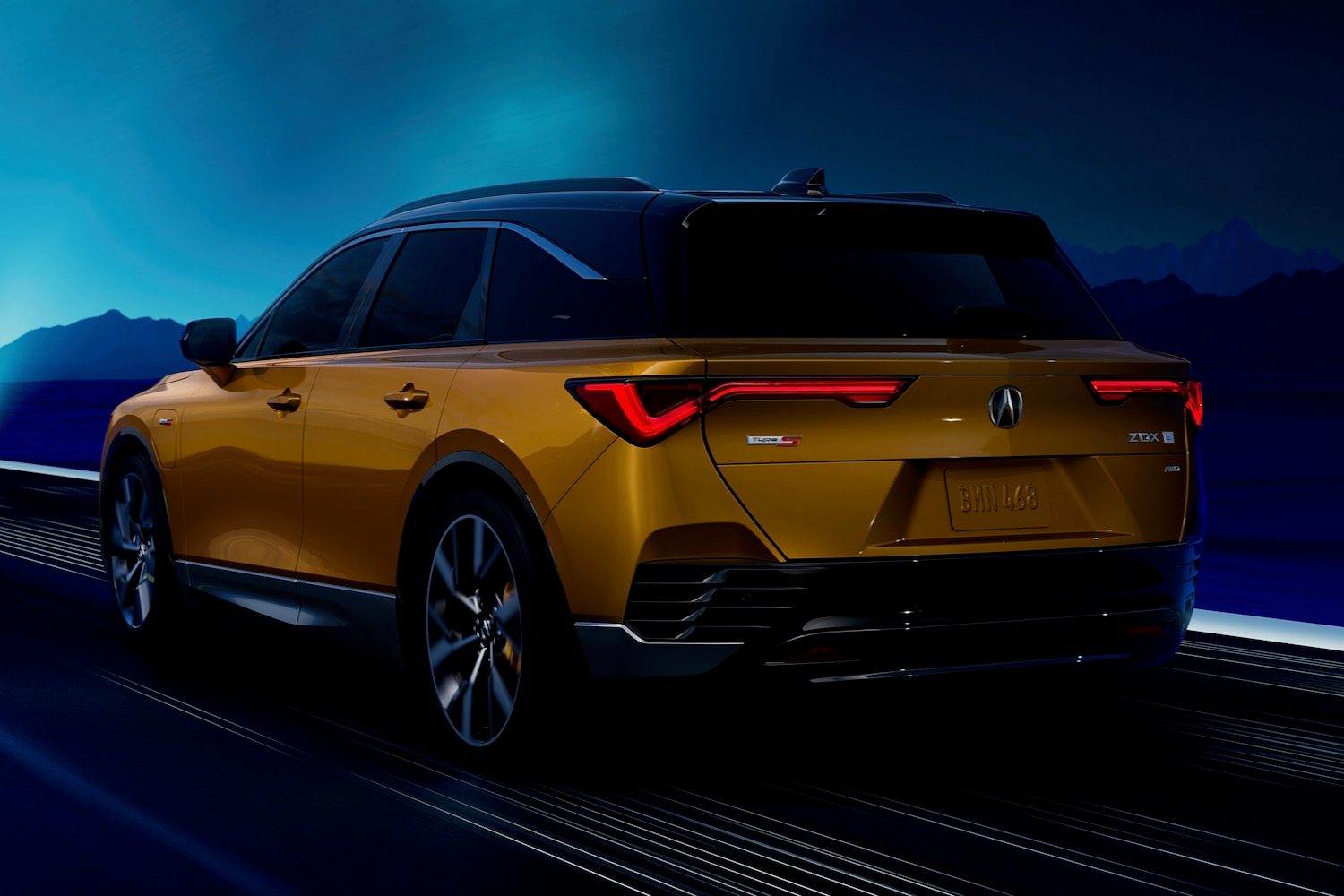 The 2024 Acura ZDX Type S in gold.
