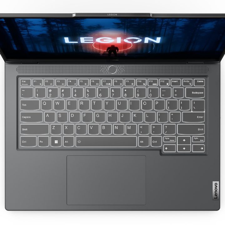A top-down press photo of the Legion Slim 5 14.