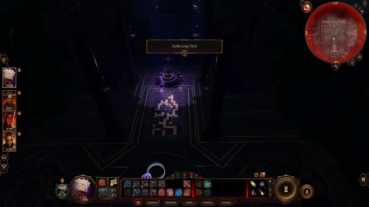 A altar with a grid of squares in front of it.