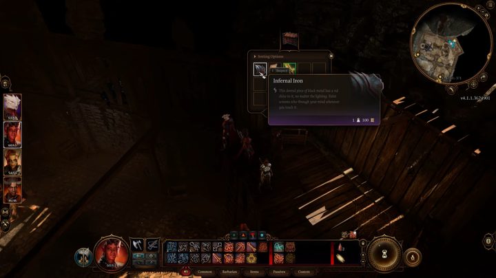 A treasure chest with infernal iron inside.