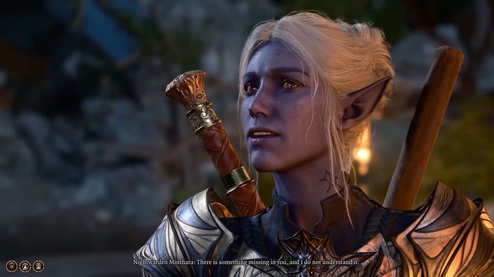 Minthara saying there's something wrong with the player.