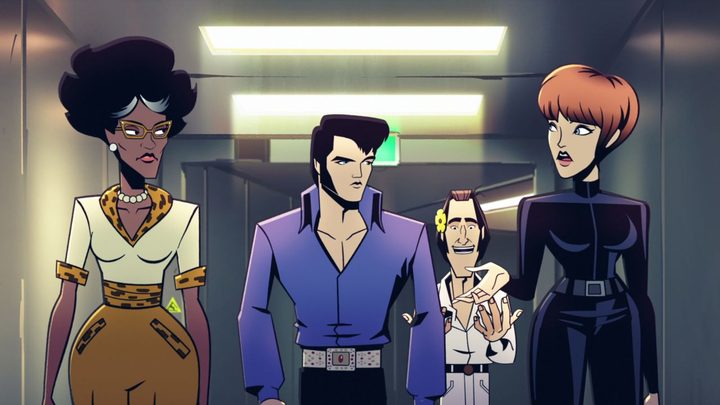 Agent Elvis and his allies in the Netflix series