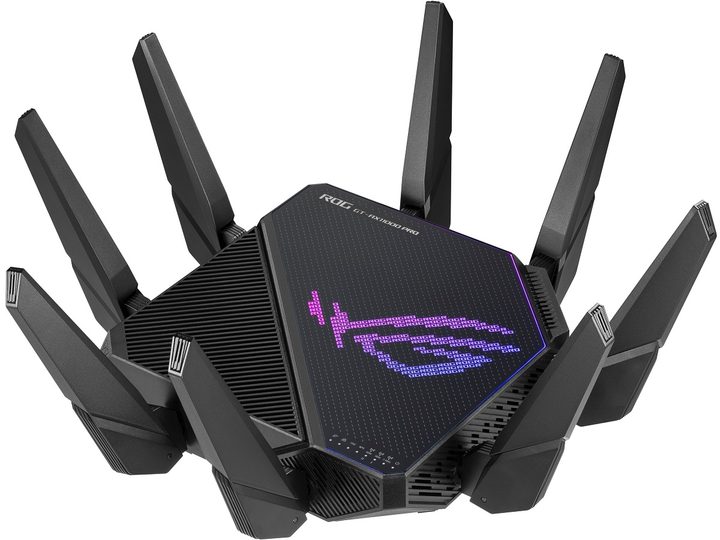 The Asus ROG Rapture GT-AX11000 Pro gaming router on a white background.