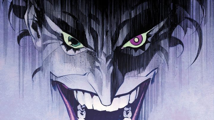 Joker smiling in Batman: White Knight
