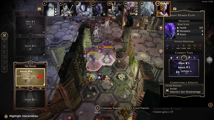 Gloomhaven gameplay on Nintendo Switch.