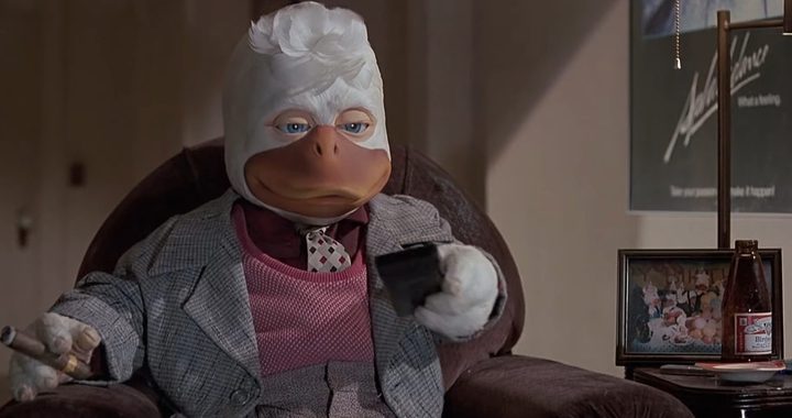 Howard the Duck in "Howard the Duck."