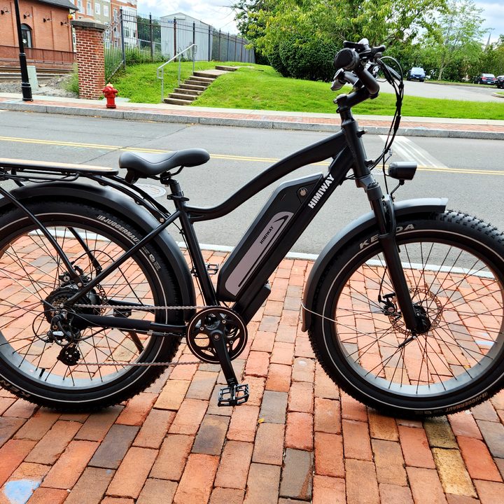 Himiway Cruiser right profile shot on a village sidewalk.