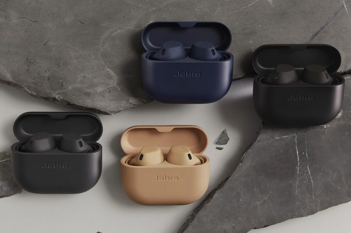 Jabra Elite 8 Active in four colors.