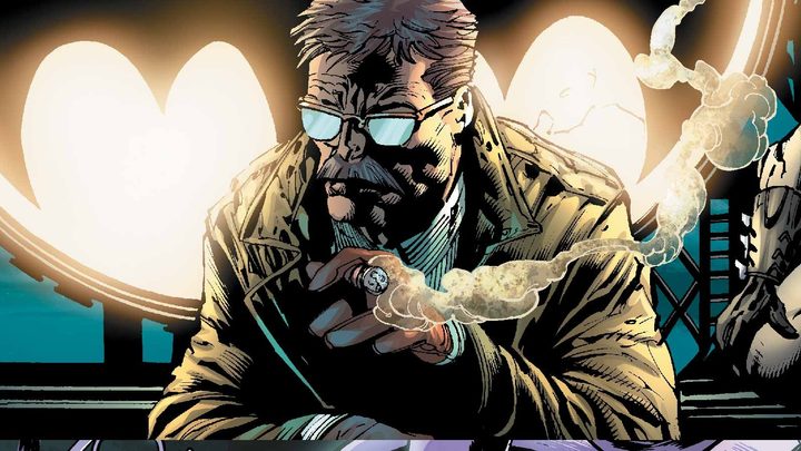 James Gordon smoking.