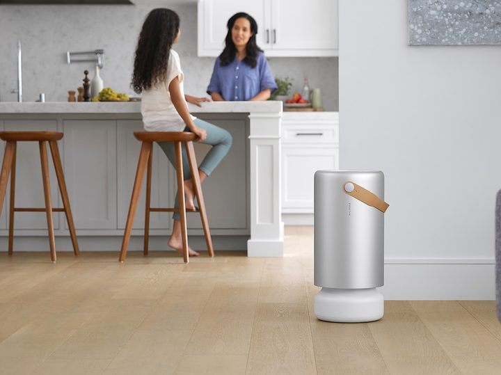 Molekule Air Pro air purifier standing lifestyle image