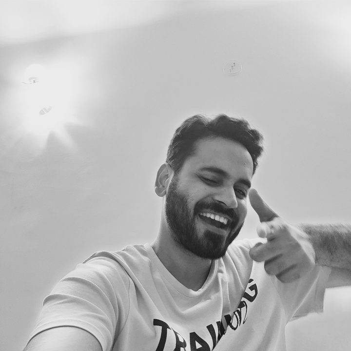 Prakhar Khanna selfie with Motorola Razr Plus.
