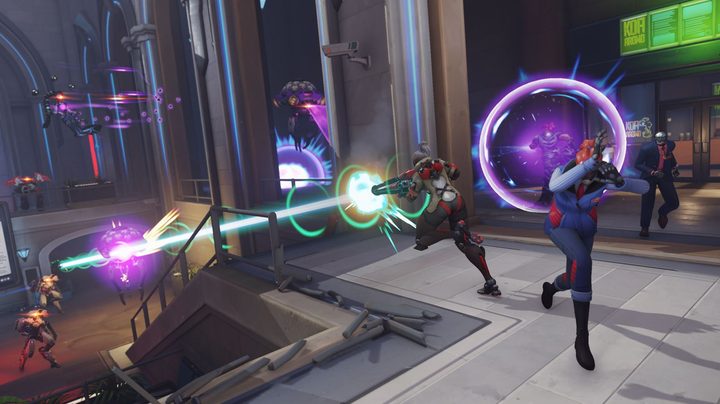 Sojourn fights Null Sector in her Overwatch 2 story mission.