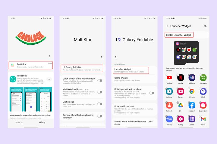 How to run any app on Samsung Galaxy Z Flip 5's cover screen using Good Lock modules.