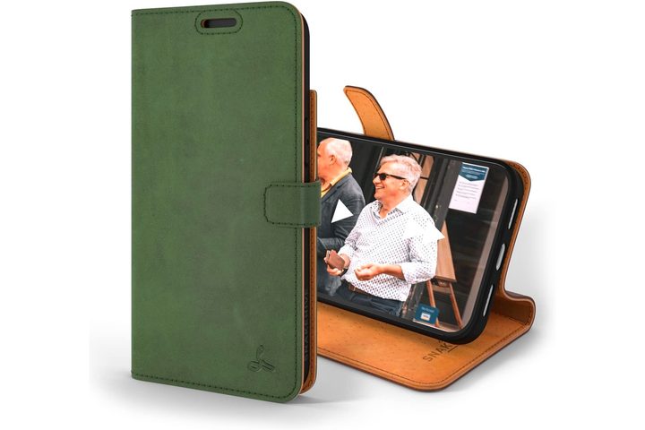 Snakehive Vintage Leather Wallet for iPhone 14.