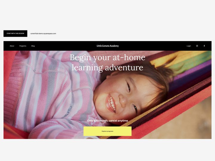 Squarespace Courses template to kickstart your business.