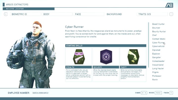 A description of the cyber runner background.