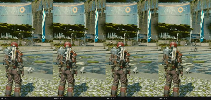 Image quality comparison in Starfield.