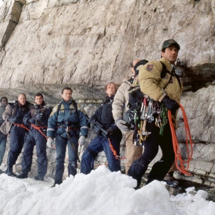 Sylvester Stallone leads an expedition team in Cliffhanger.