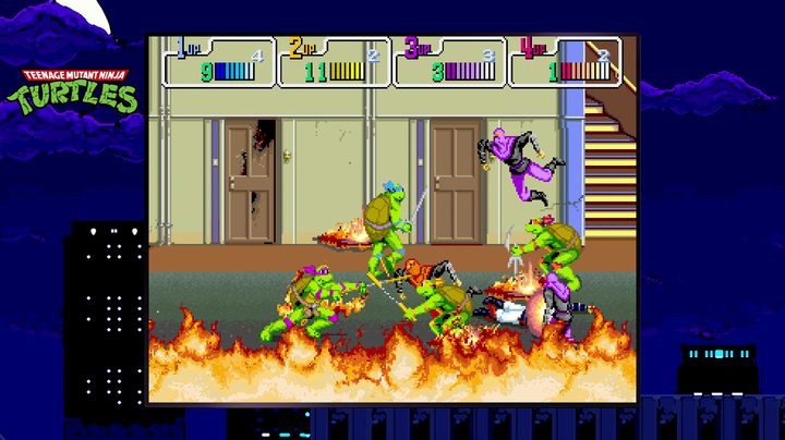 The 1989 Teenage Mutant Ninja Turtles arcade game emulated within Teenage Mutant Ninja Turtles: The Cowabunga Collection.
