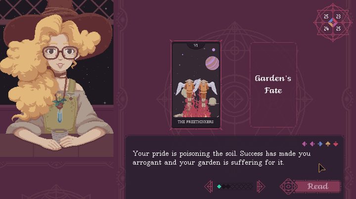 Fortuna reads Jasmine's tarot The Cosmic Wheel Sisterhood.