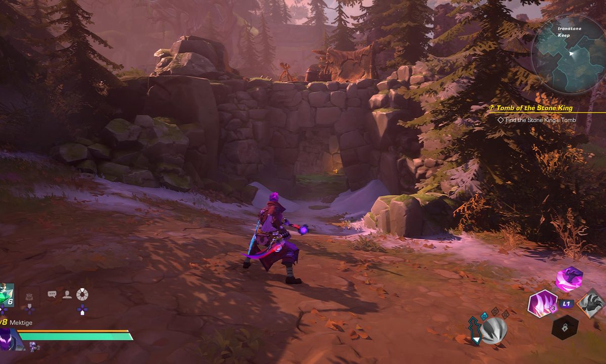 Kyros looks at the entrance to the Tomb of the Stone King