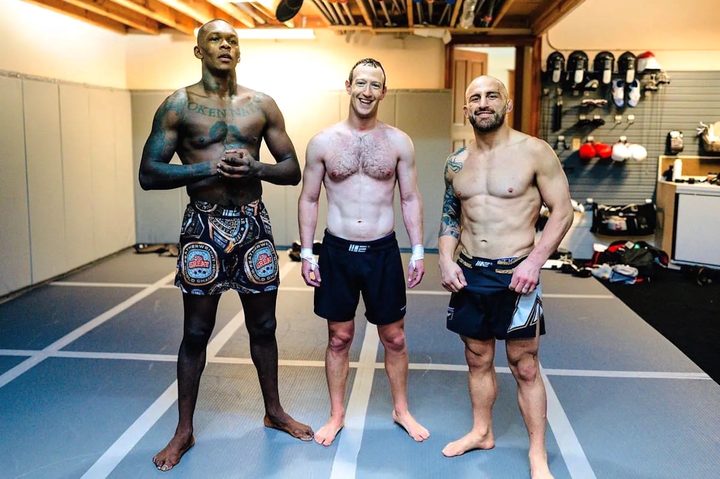Mark Zuckerberg during martial arts training.