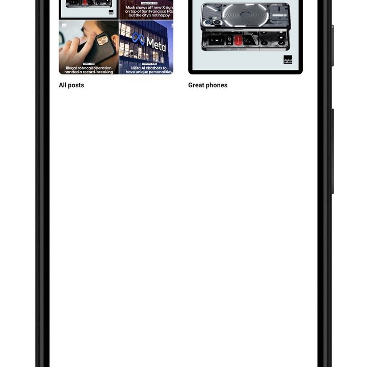 The Collections and Saved screen in Instagram.